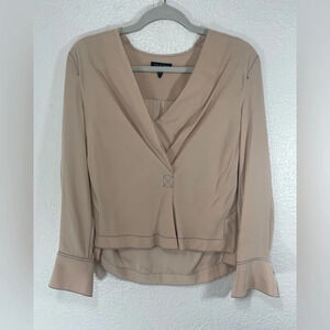 Rag & Bone Shields 100% Silk Drape-Front Top Blouse Women’s XXS Dusty Rose